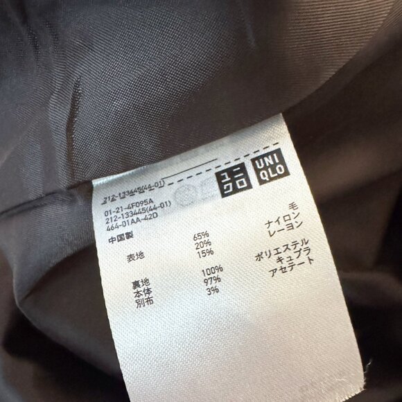 Vintage Ines De La Fressange Uniqlo Brown Wool Peacoat Jacket - Picture 6 of 7